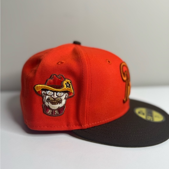 Round Rock Express 59FIFTY Fitted Hat – Orange & Brown – New Era – Size 7 1/4 - Picture 3 of 7